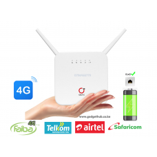 Olax AX6 Pro 4G Wifi Router  - Supports Faiba Telkom Airtel Safaricom 4G LTe 4000mAh battery - 24hrs backup
